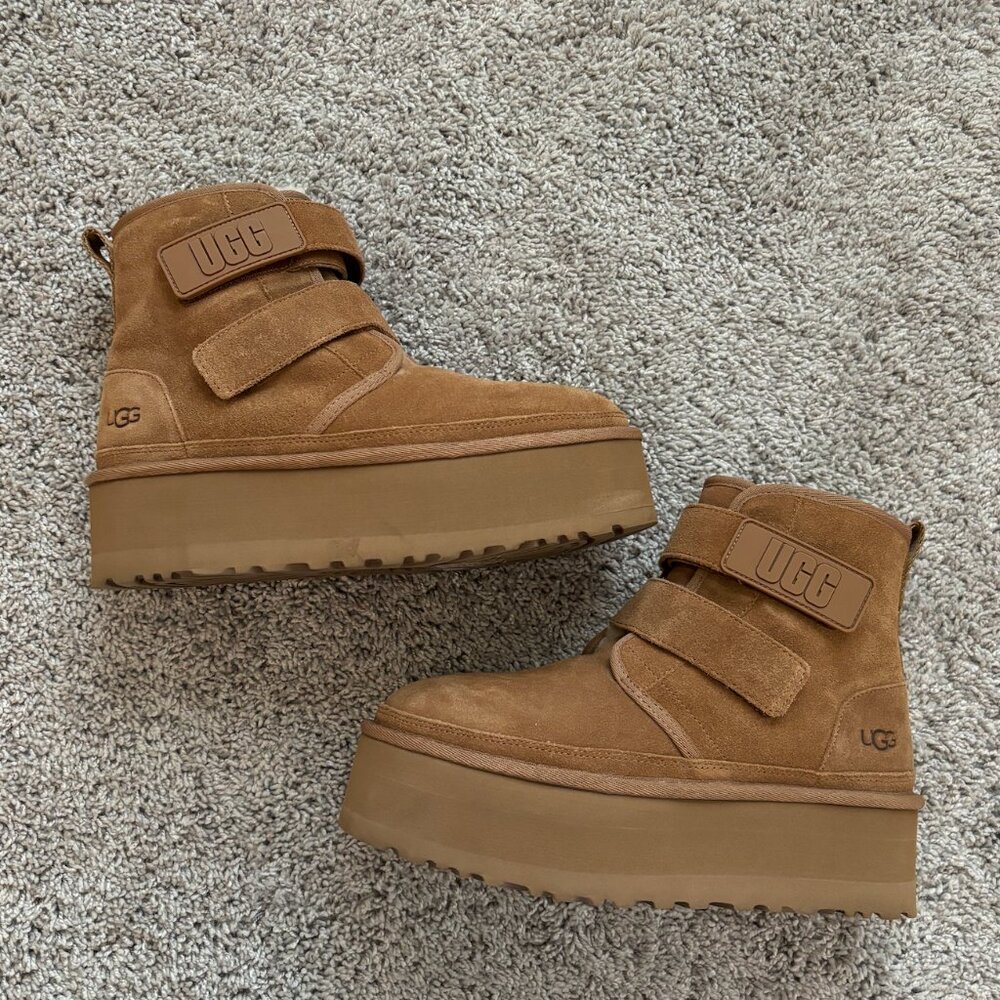 Womens Ugg Neumel Platform Suede Double Strap